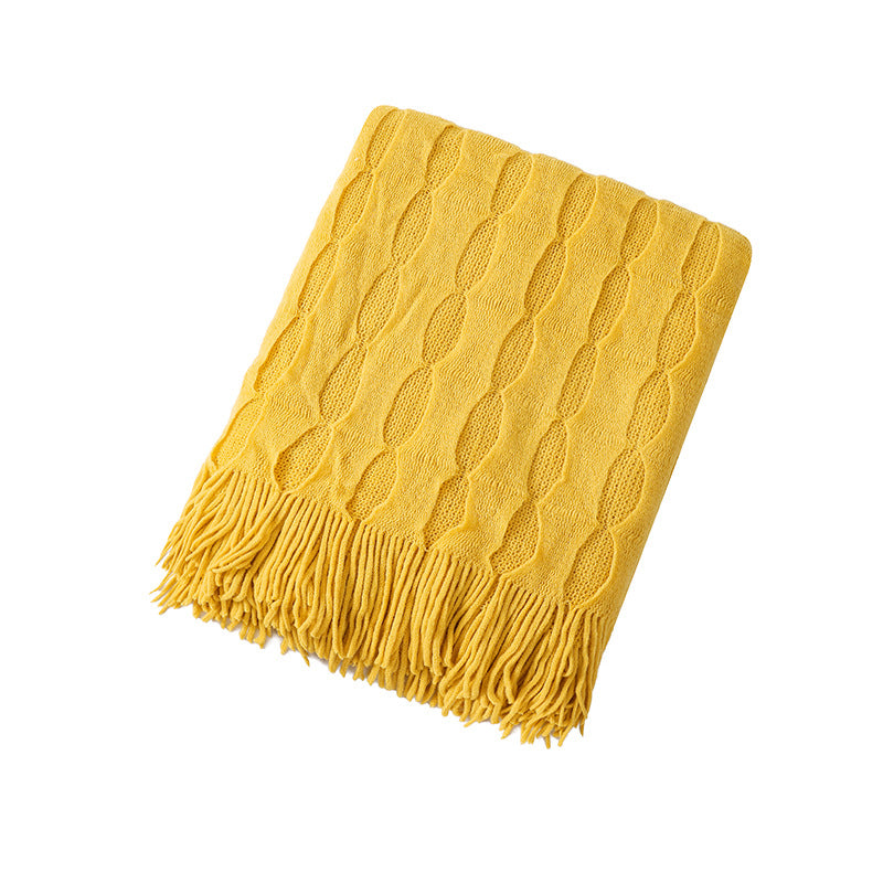 Solid Tassel Blanket