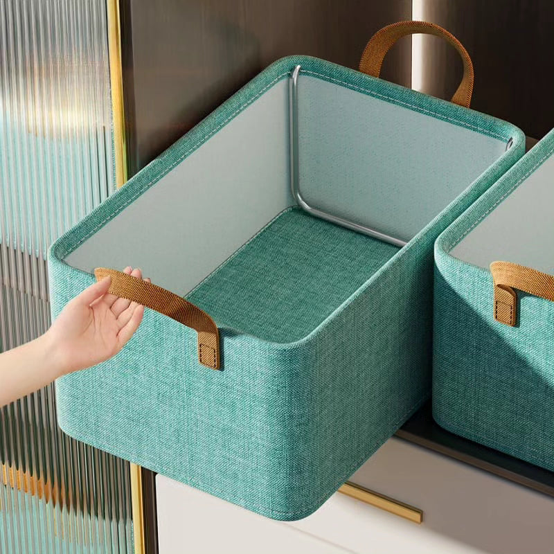 Foldable Steel Frame Fabric Storage Box Organizer