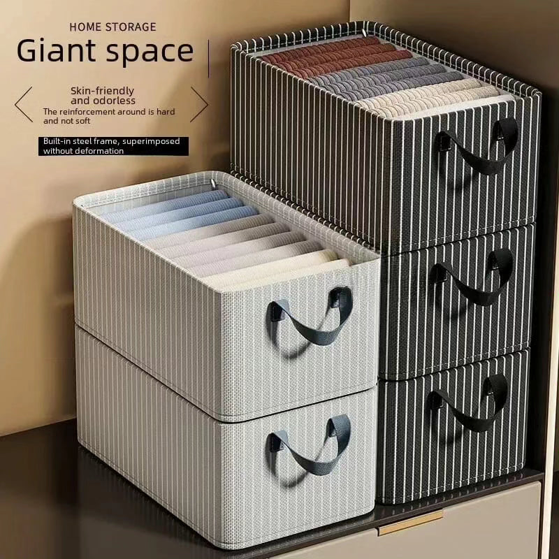 Foldable Steel Frame Fabric Storage Box Organizer