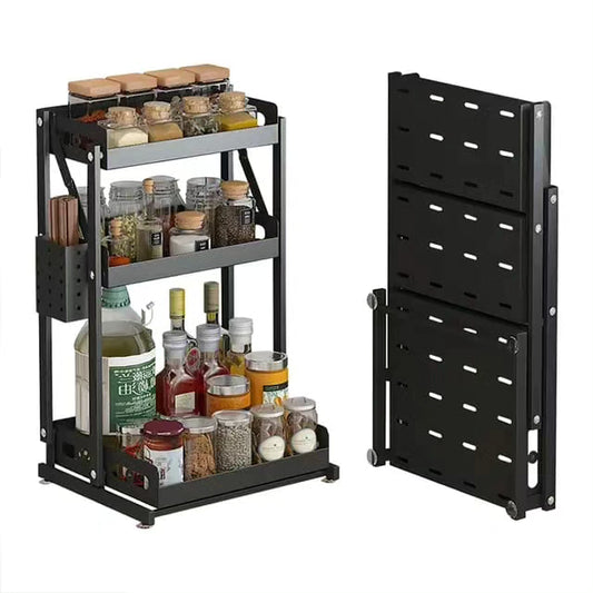 3 Tier Multifunctional Foldable Kitchen Spice Rack