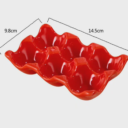 Ceramic egg tray