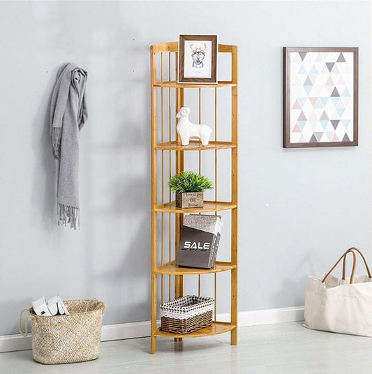 5 Tier Wooden Corner Shelf