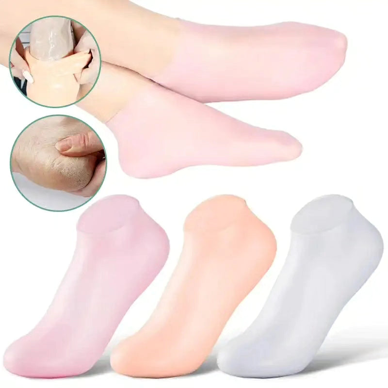 Silicone Moisturizing Spa Gel  Heel Socks