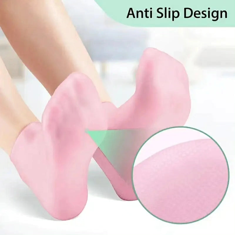 Silicone Moisturizing Spa Gel  Heel Socks