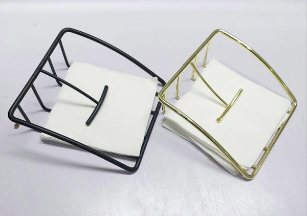 Simple Square Metallic Serviette Holder