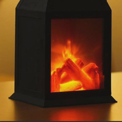 Fire place themed lantern lamp