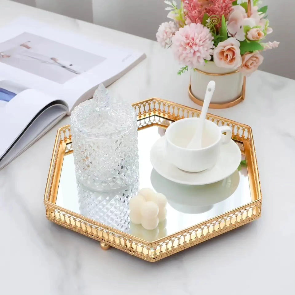 Vanity mirror tray