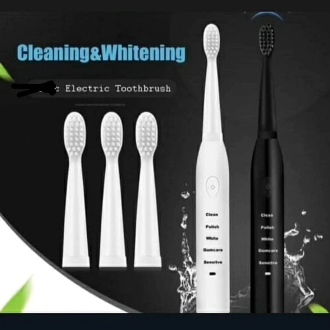 Electric rechargeable toothbrush with replacement heads