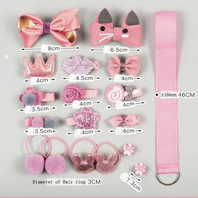 18pc Kids hair accessories