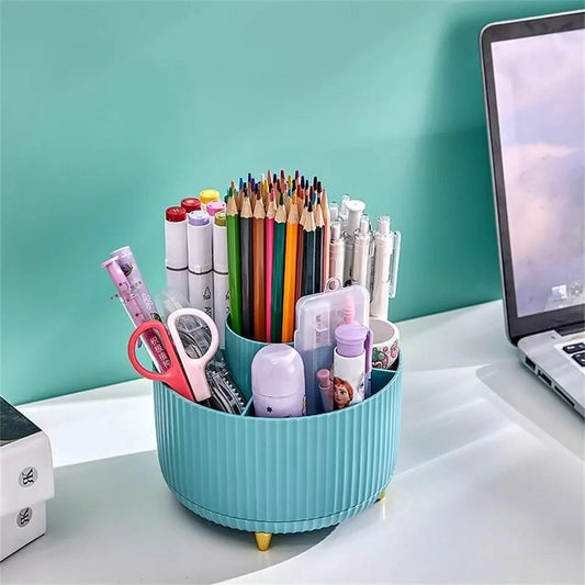 360° Rotating Desktop Makeup Brushes Organizer