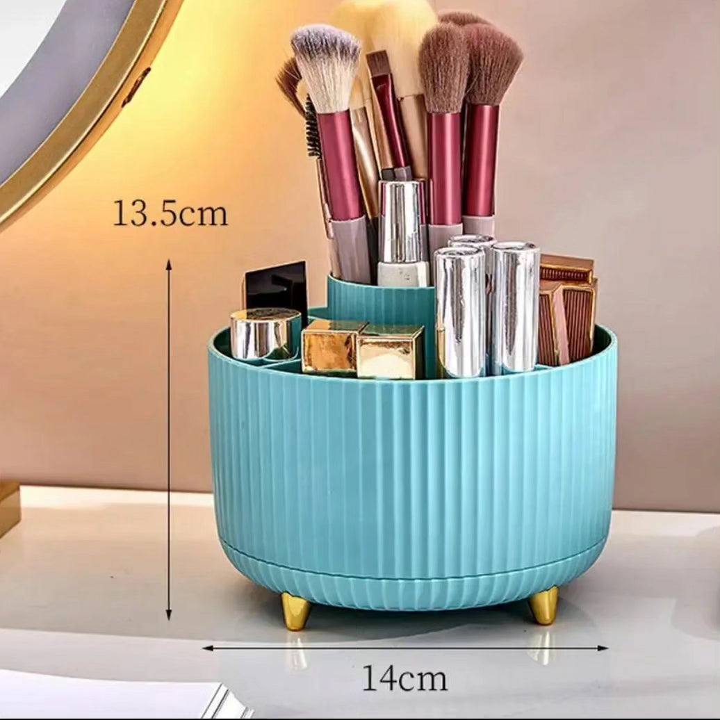 360° Rotating Desktop Makeup Brushes Organizer