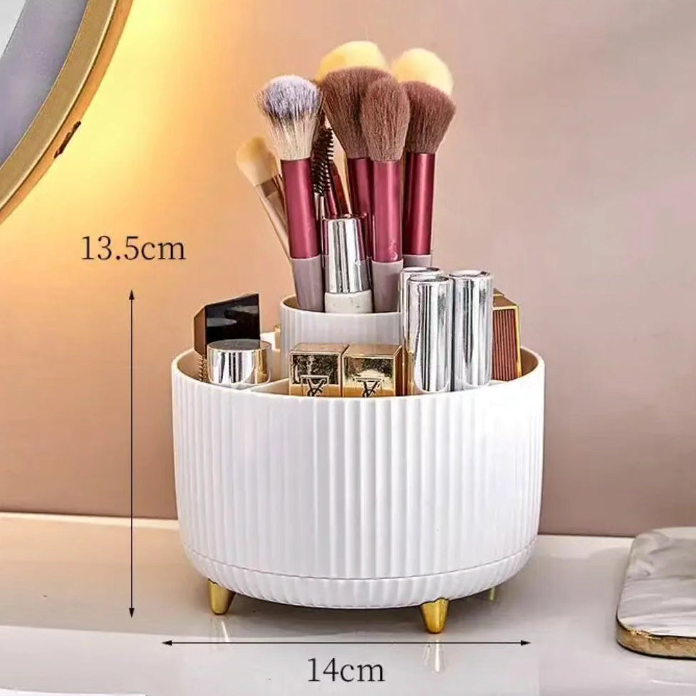 360° Rotating Desktop Makeup Brushes Organizer