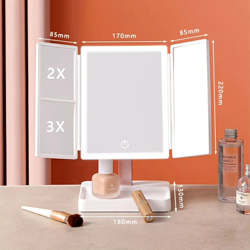 Tri Fold Make Up Mirror