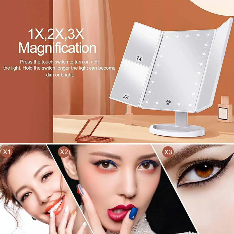 Tri Fold Make Up Mirror