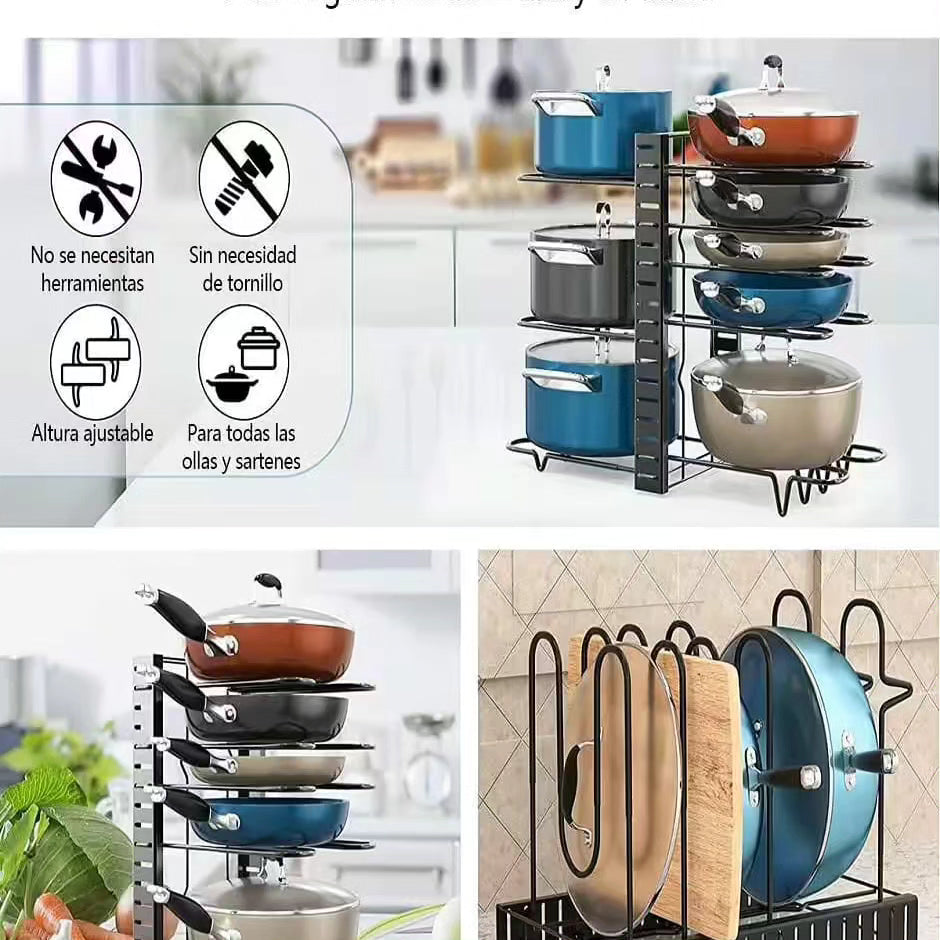 5 Tier Kitchen Pot/Lid Rack