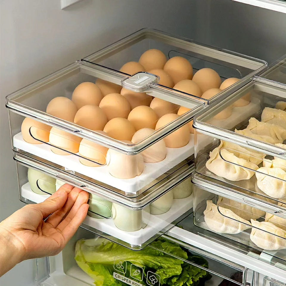 Transparent Egg Box with Lid