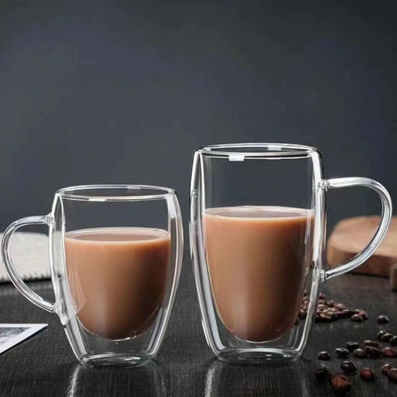 Double Wall High Borosilicate Glass Mug