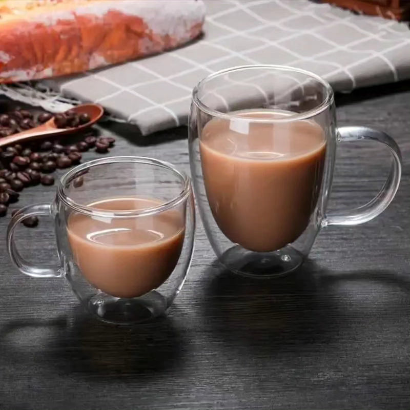 Double Wall High Borosilicate Glass Mug