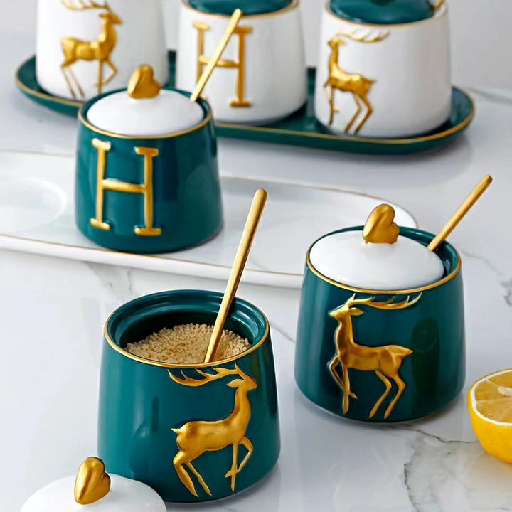 Luxurious Sugar/Spice Dish Set