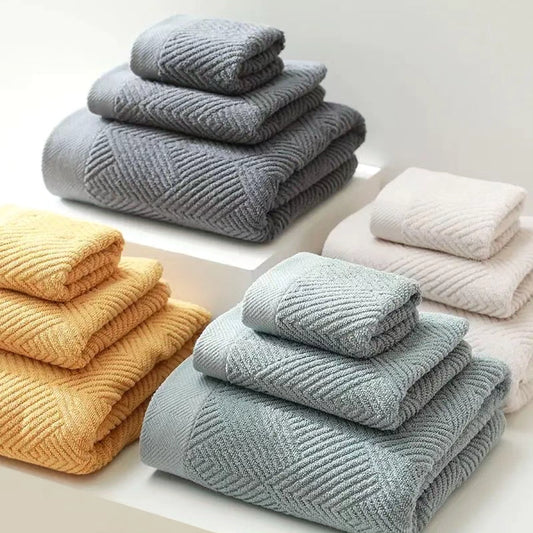 Set of 3 Long staple cotton towels