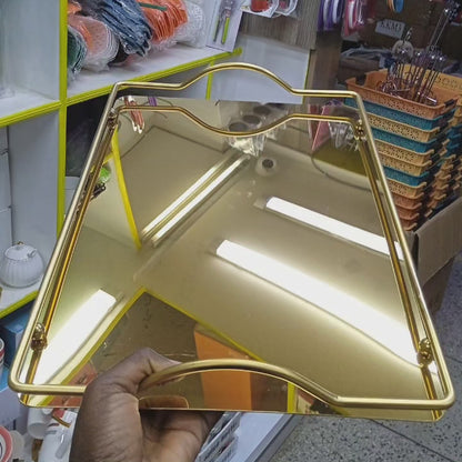 Metallic Heavy Vanity Gold Tray