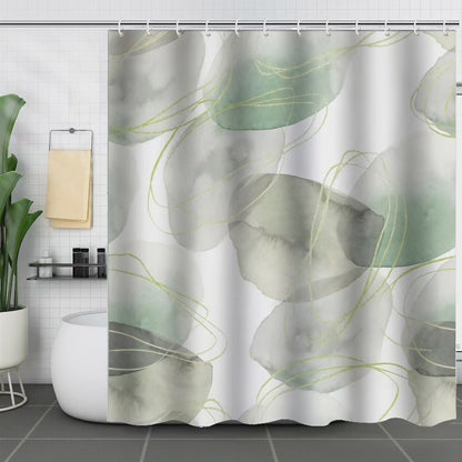 4pc shower curtain plus mats set