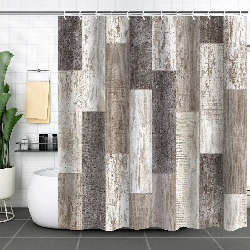 4pc shower curtain plus mats set