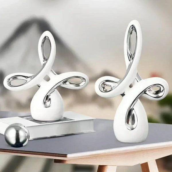 Nordic Silver Plated Ceramic Ornament