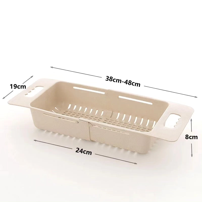 Expandable wash and drain sink shelf