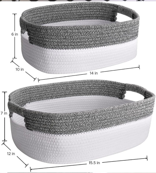 2pc Cotton Rope Basket