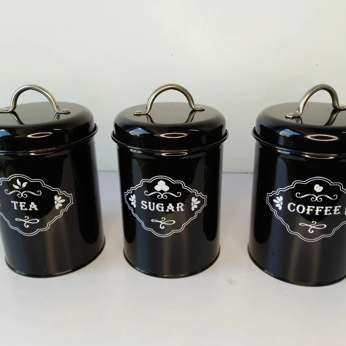 3pc Metal Coffee Storage Canisters