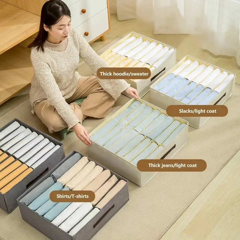 16 Slot Moisture Proof Fabric Closet Organizer Beige