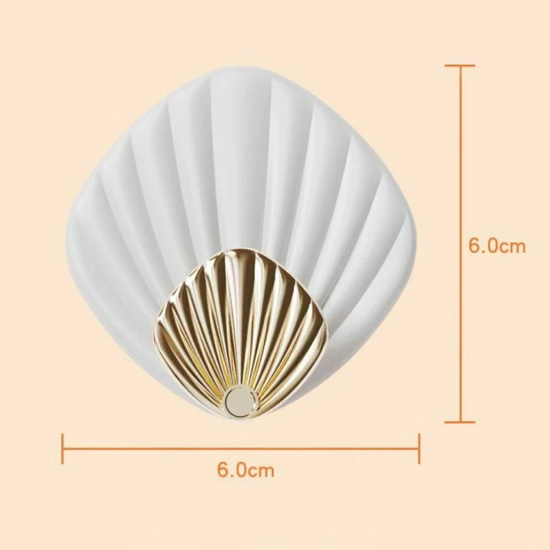 4pcs Creative Shell Shape Wall Hanging Hook