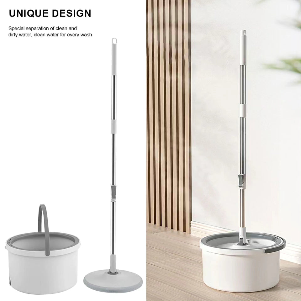 Micro Fiber Spin Mop with Water Separation Bucket