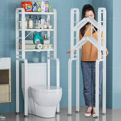 Foldable over the toilet stand