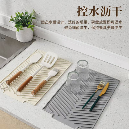 Super Absorbent Nonslip Drain Dish Mat