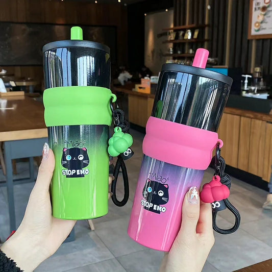 710ml Ombre Thermo Cup with Straw