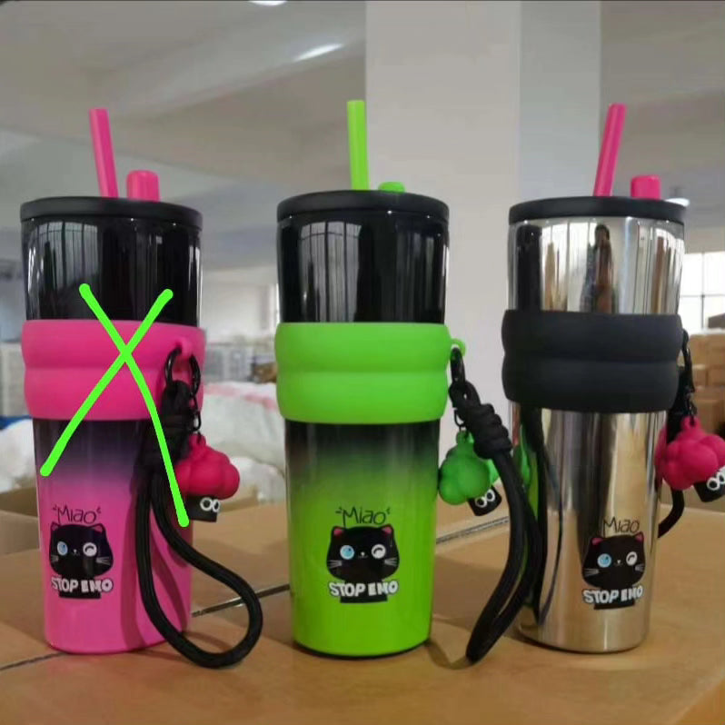 710ml Ombre Thermo Cup with Straw