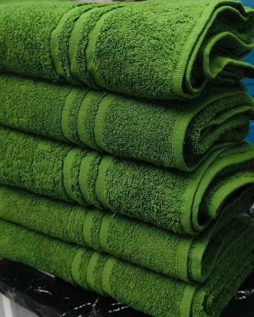 Olive green cotton towels