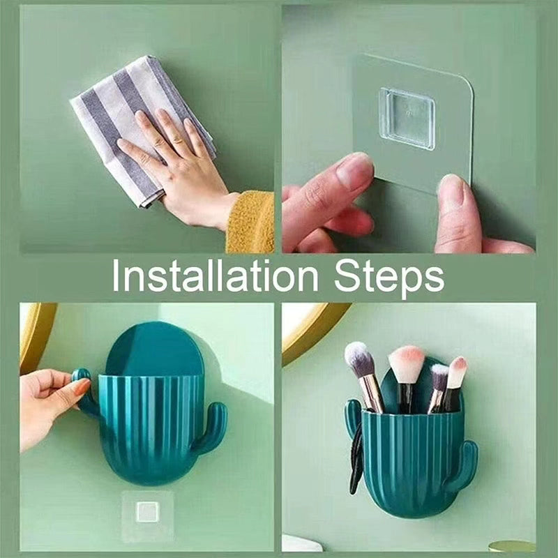 Toothbrush holder bathroom organizer