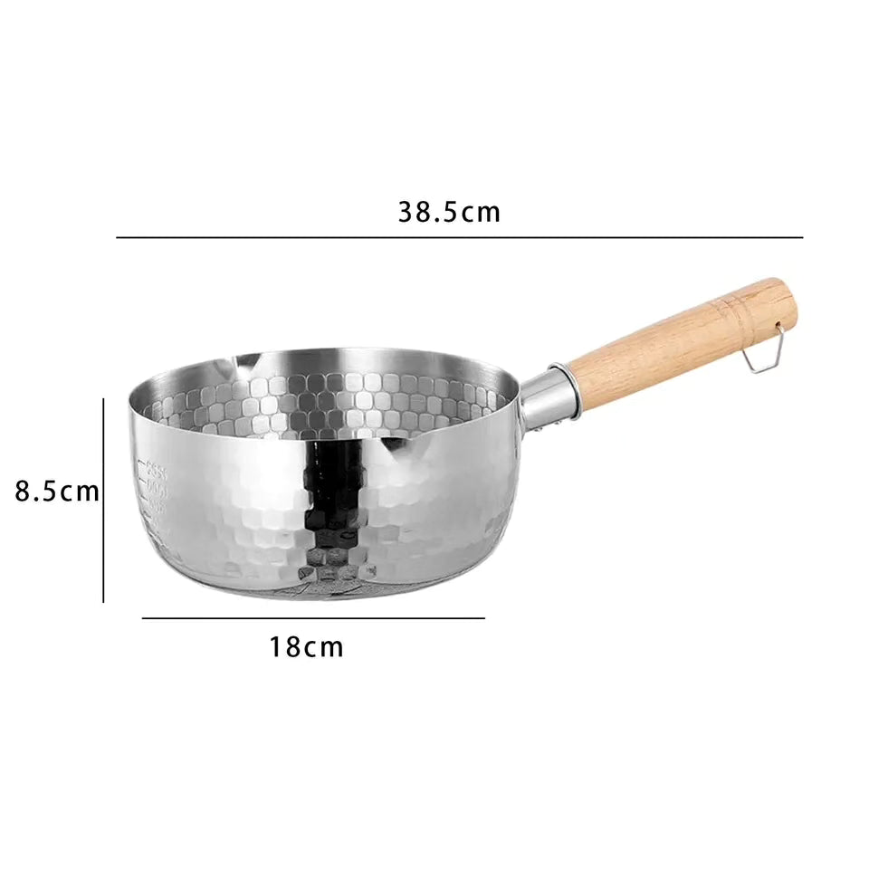 Stainless Steel Sufuria/Snow Milk Cookware with Wooden Handle