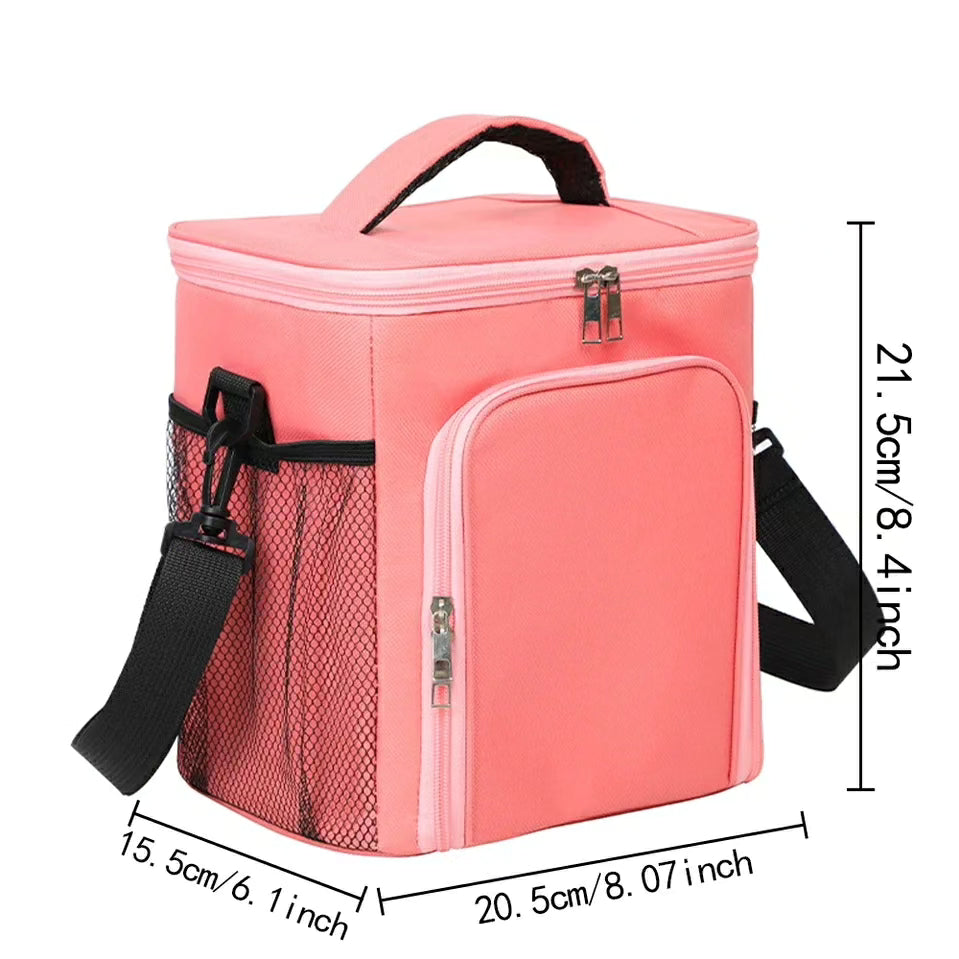 2 Layer Large Capacity Insulated Food Lunch Bag