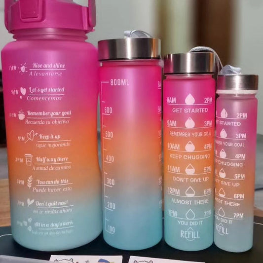 4 in 1 Motivational Water Bottle