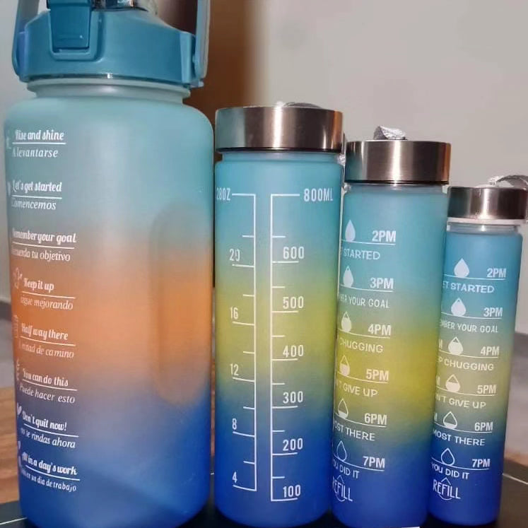 4 in 1 Motivational Water Bottle