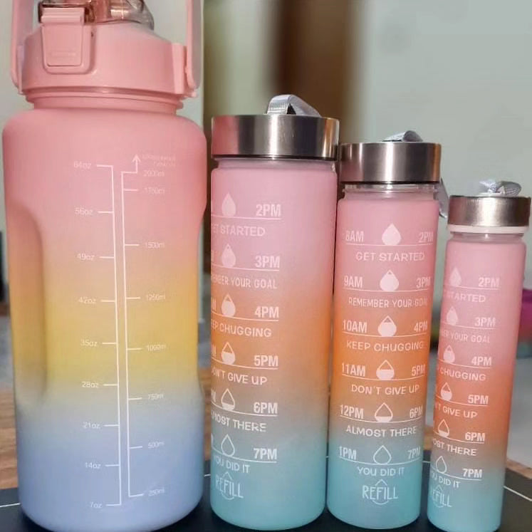 4 in 1 Motivational Water Bottle