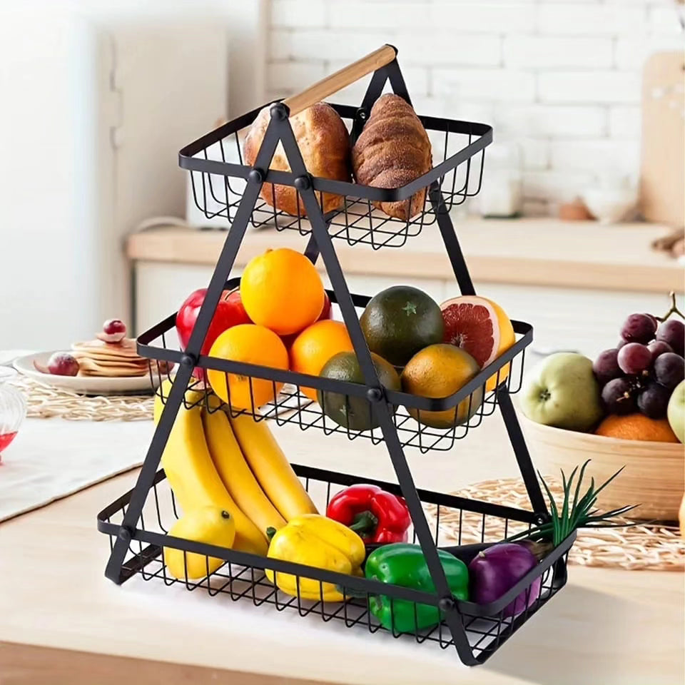 Metallic fruit basket