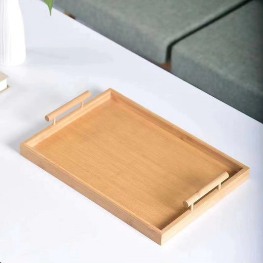 Bamboo Serving Tray with Bamboo Handles