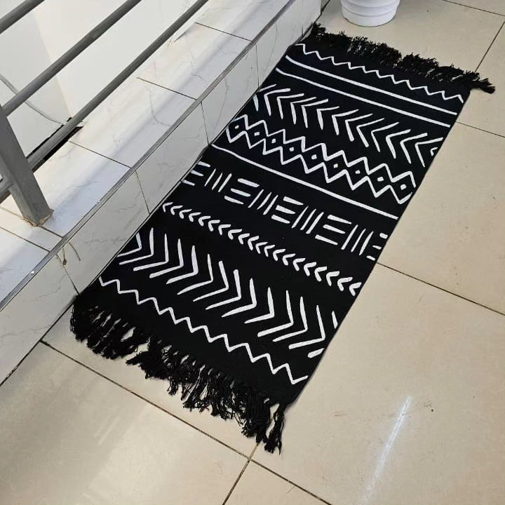 Bohemian Geometric Rugs with Tassels