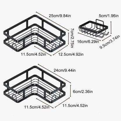 3pcs Set Shower Caddy Shelf