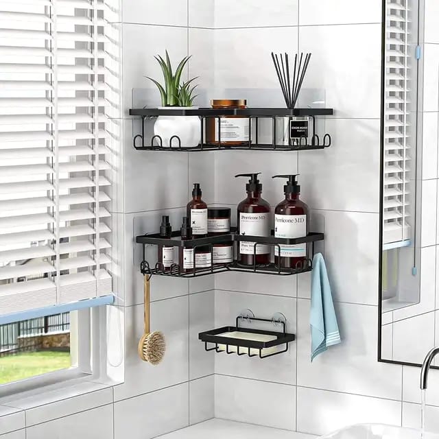 3pcs Set Shower Caddy Shelf